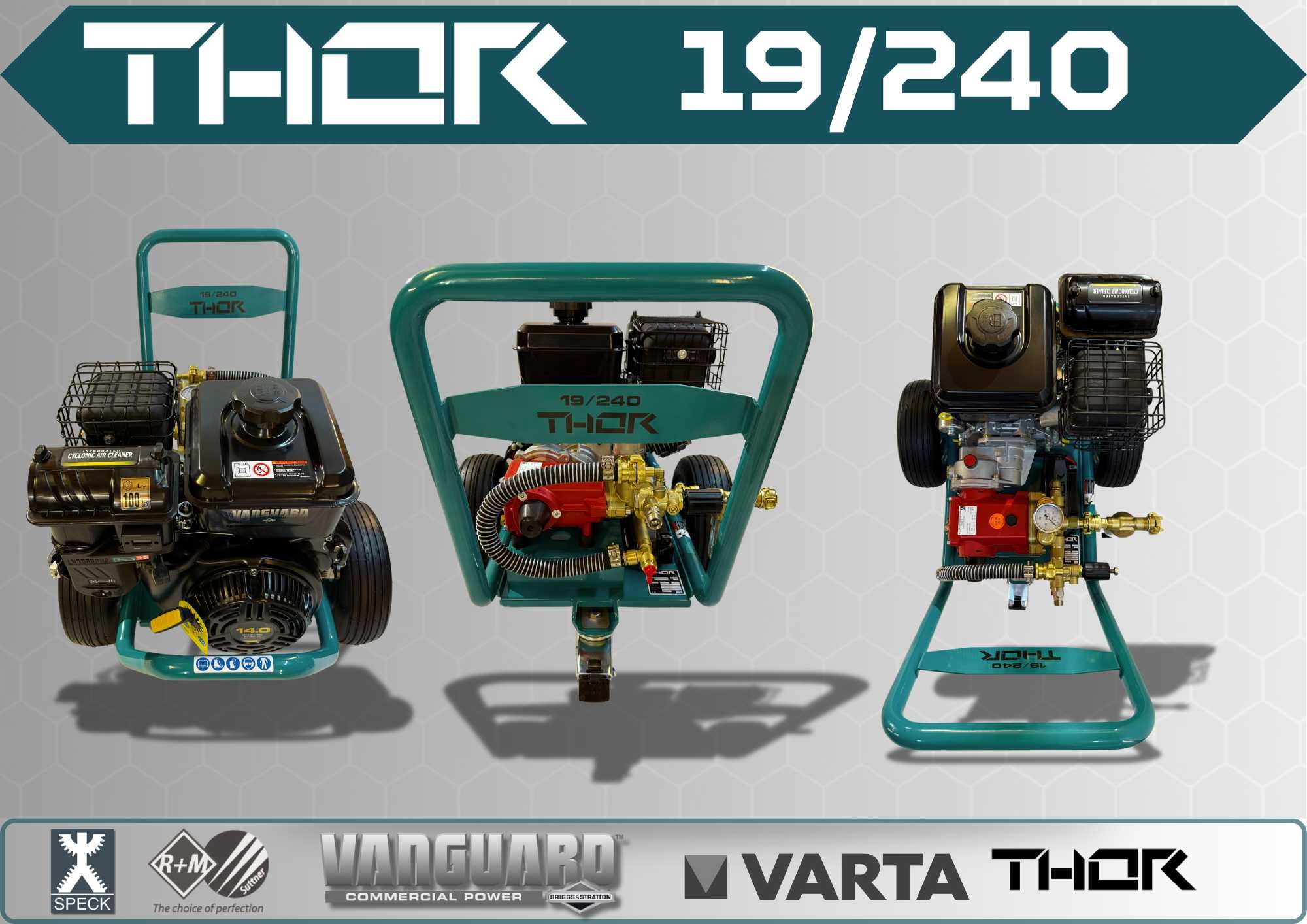 Myjka ciśnieniowa THOR 19/240 – 19L/min 240 bar *Vanguard 14KM*SPECK*