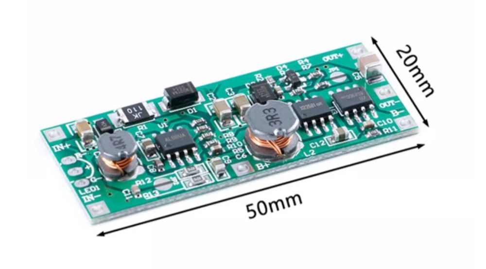 Модуль безперебійного живлення (ДБЖ) IN li-ion 3.7V / OUT 12V (9V)