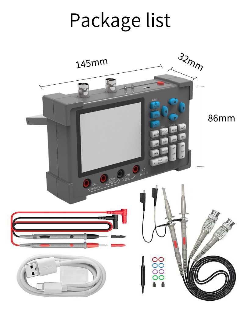 Nowy oscyloskop Zeeweii DSO3D12 120/60Mhz multimetr generator 2sondy