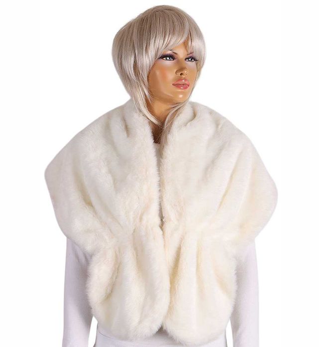 u-7 DOLCE RAGAZZA etola futrzana zapinana  futro Made in ITALY  150x32