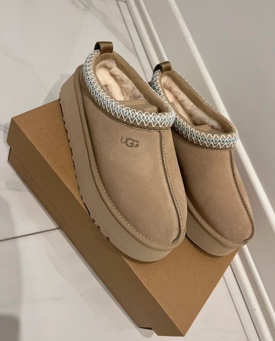 UGG TAZZ II slippers winter sneakers women new brown beige NOWOŚĆ