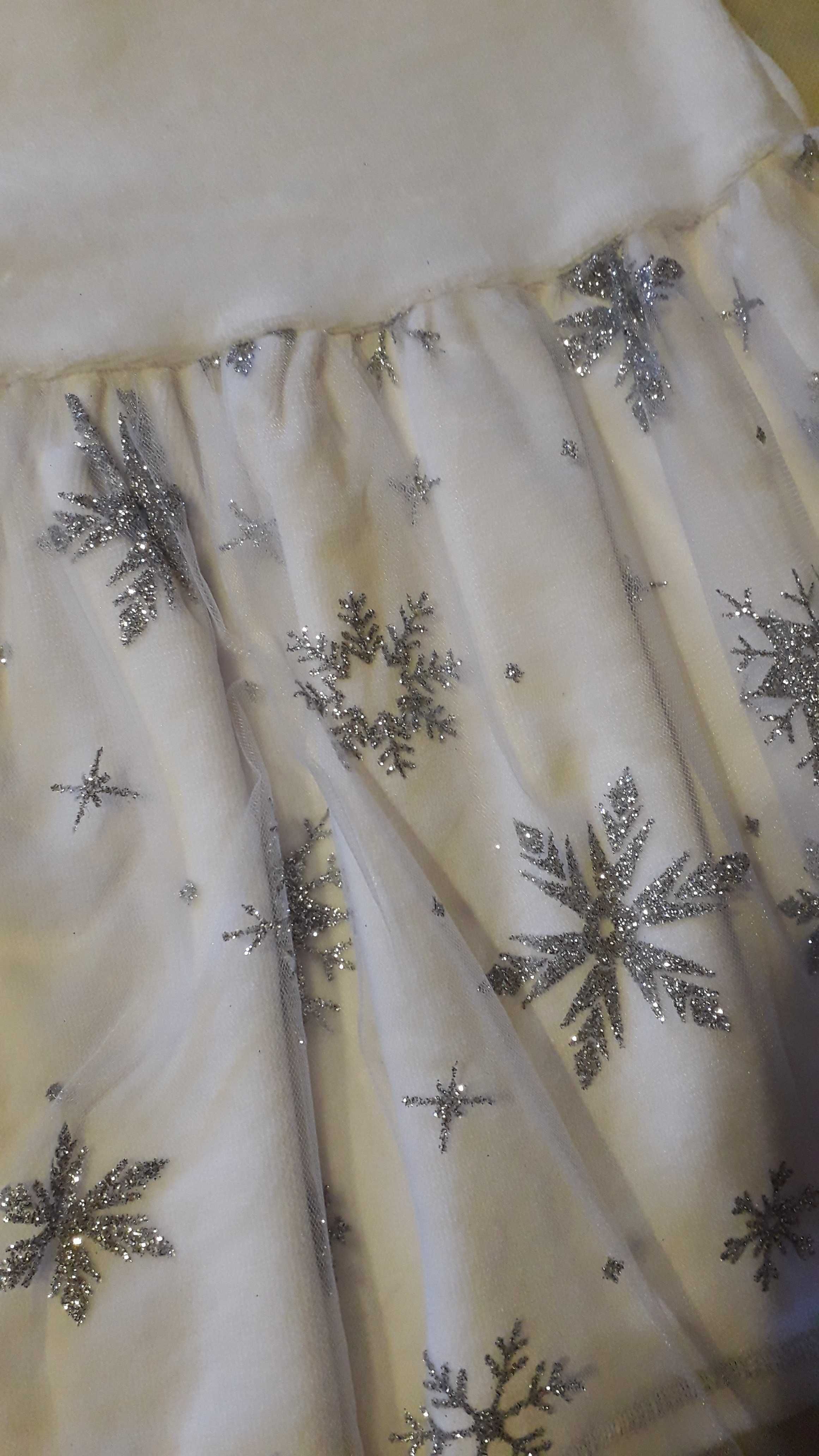 Платье снежинки (р.116-122) и обруч