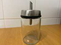 Açucareiro doseador de vidro e alumínio (250ml)
