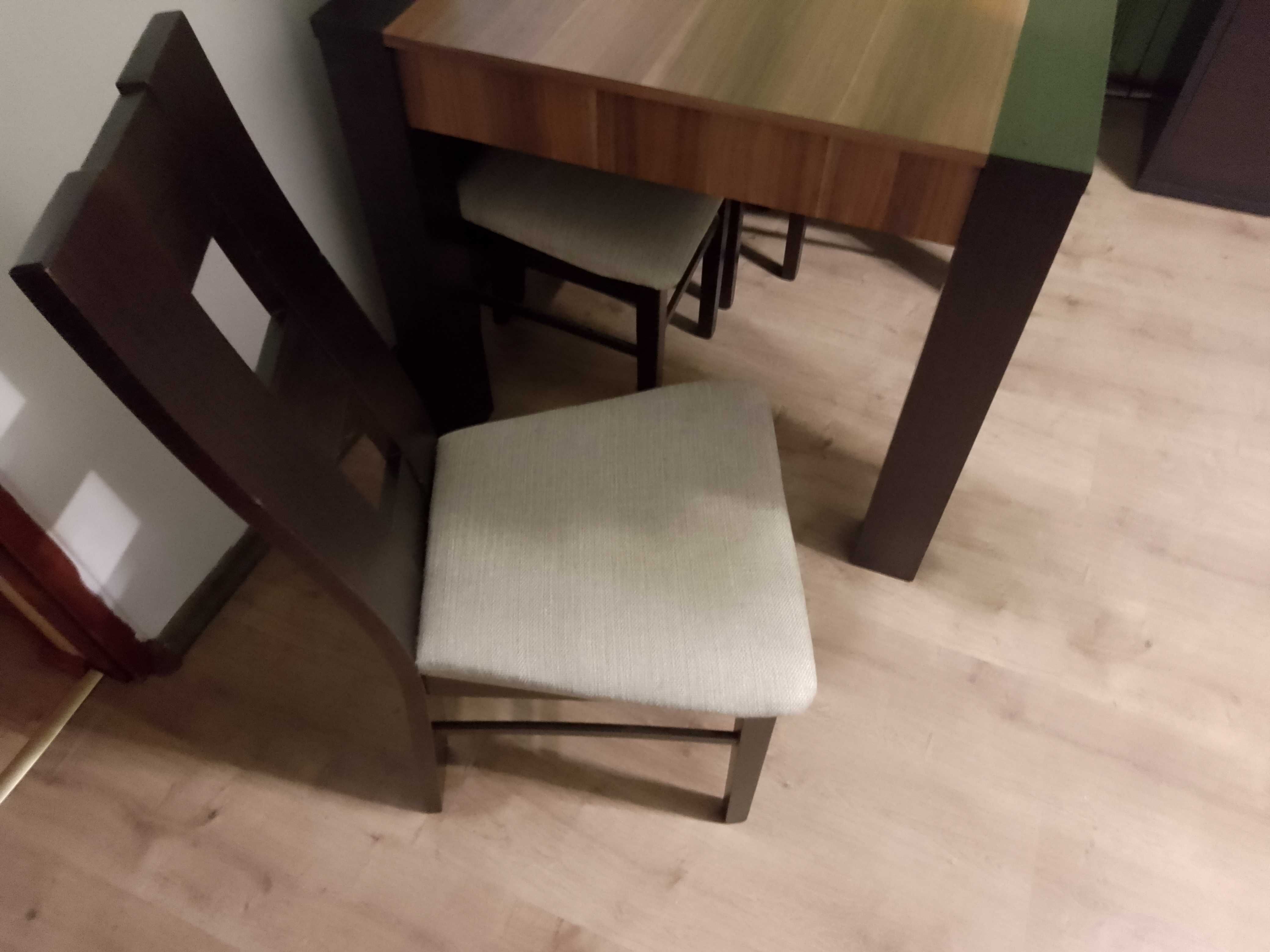 Stół rozkładany do jadalni, 6 krzeseł, komplet do salonu