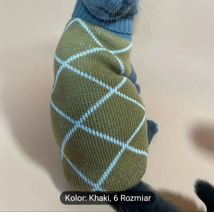 Ciepły sweter dla zwierząt Khaki S