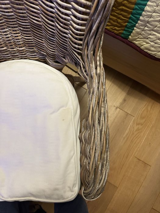 Fotel ikea byholma ratanowy