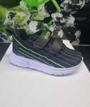 Buty sportowe sneakersy wkł.SKÓRA lekkie rzep Axim 23743 Czarny 30
