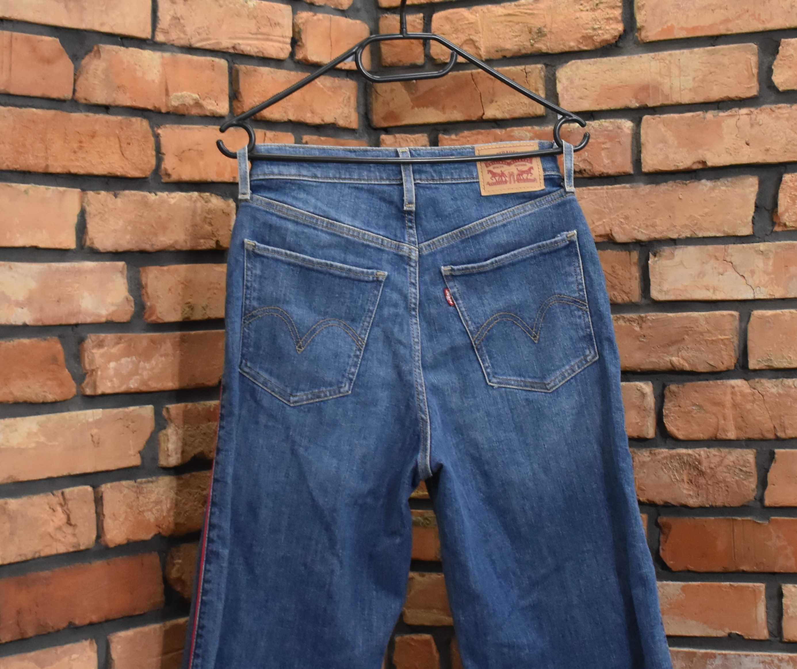 Levi's spodnie jeansy Mile High Cropped Wide Leg  Wysoki stan S 36