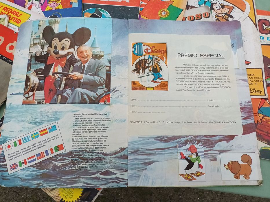 Caderneta Zoo Dianey (5 cromos em falta)