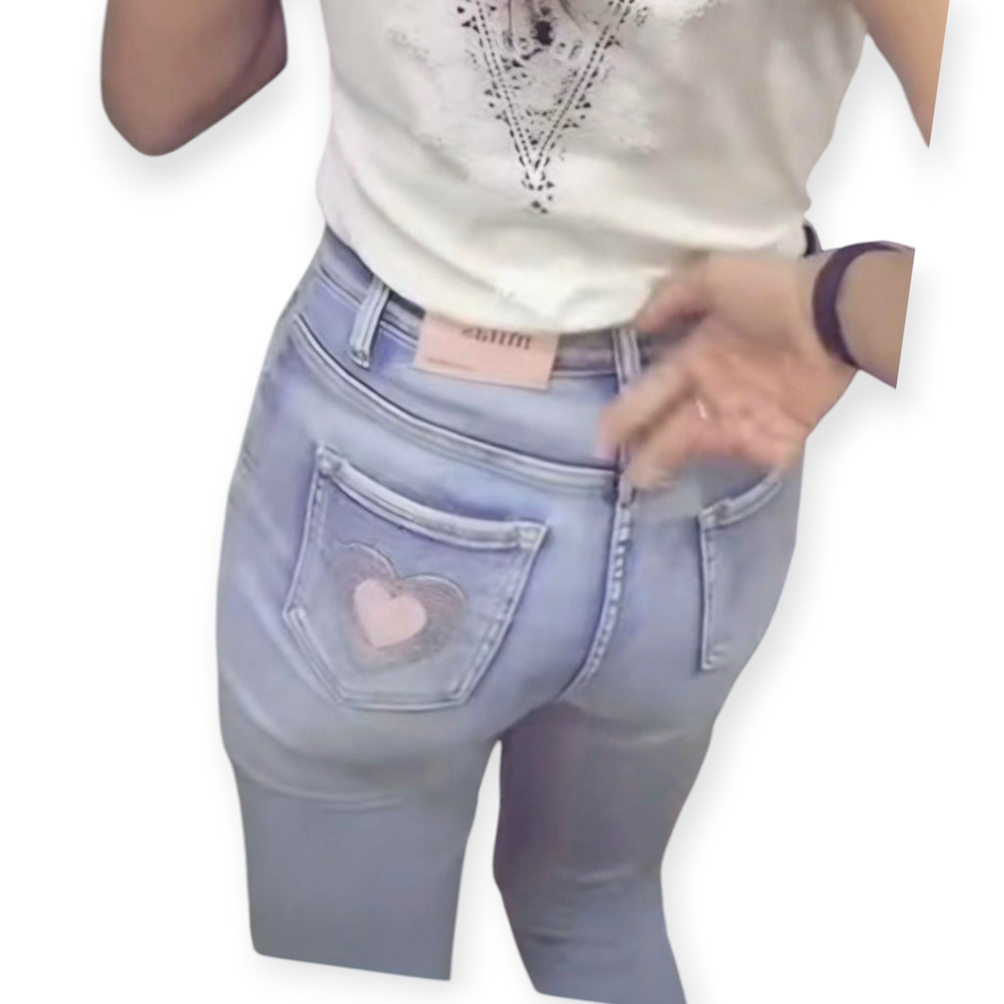 Jeansy serce nowe 38 M