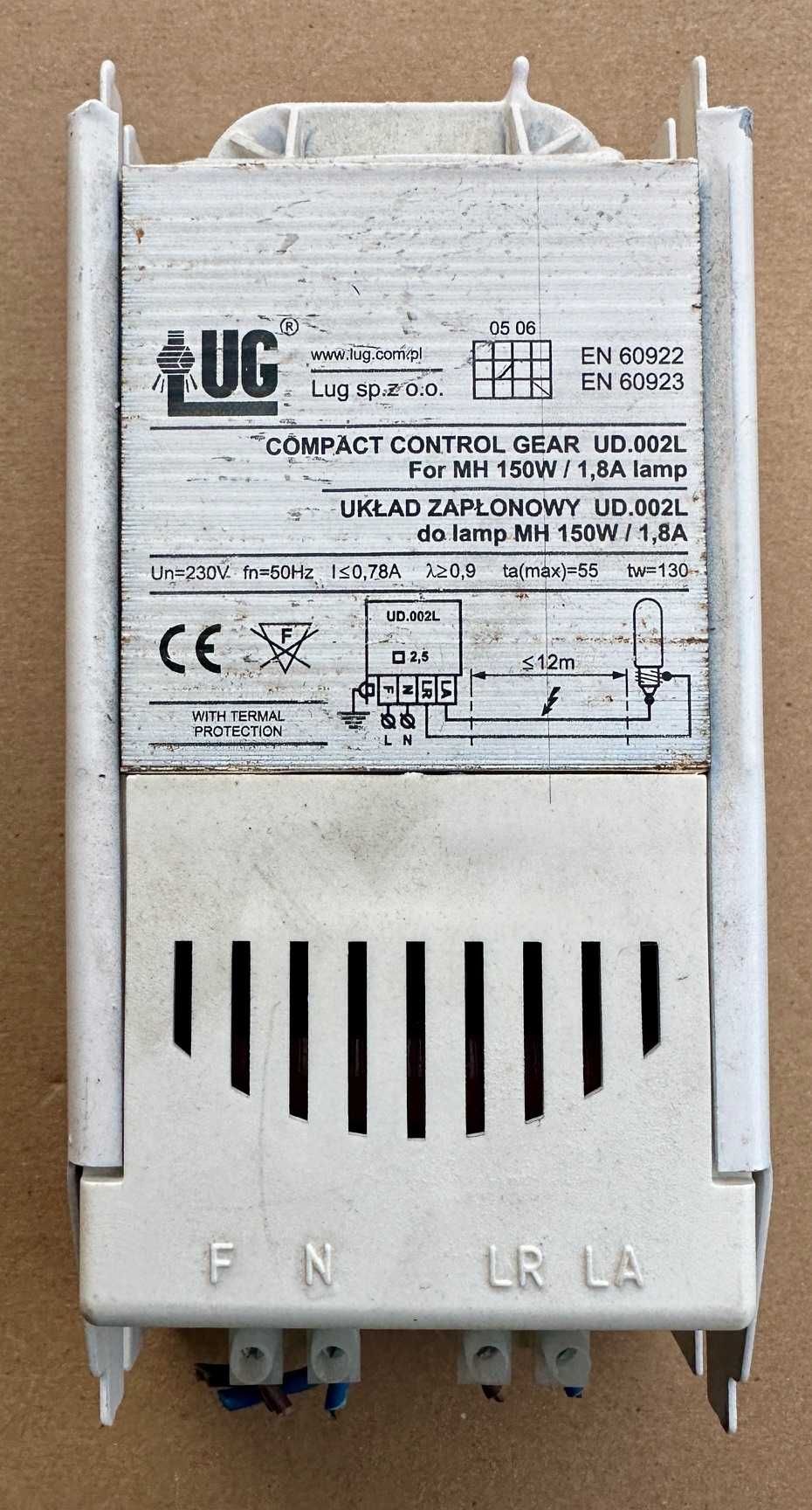 Układ zapłonowy UD.002L 150W 230V 50Hz 1,8A LUG -kompletny okazja