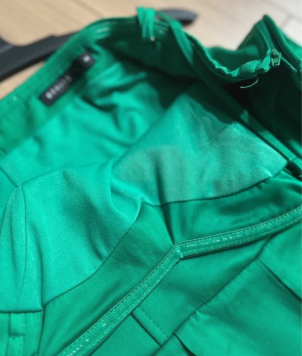 Elegancki kombinezon Mohito 36/38 zielony S/M szerokie nogawki Esmara