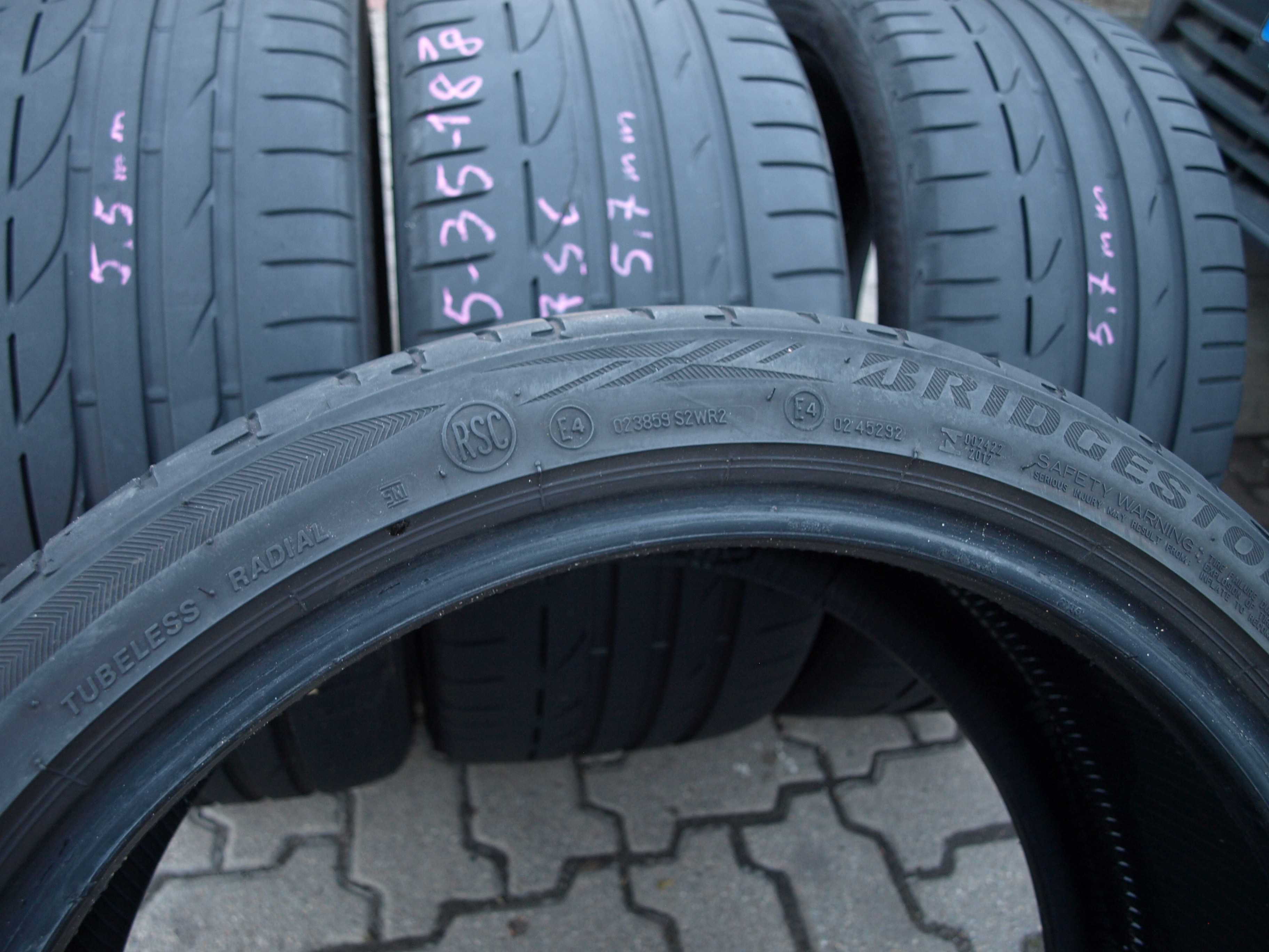 4 szt Opony letnie Bridgestone 225/40 i 245/35r18 Rsc Bmw e90 M-Pakiet