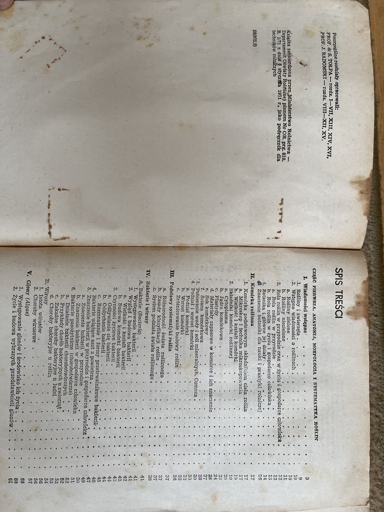Podręcznik Botanika S.Tołpa J.Radomski 1978 r