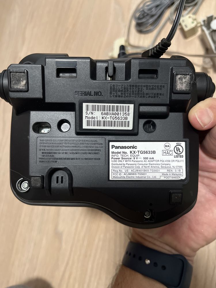 Telefon Panasonic bezprzewodowy z dwoma sluchawkami i sekretarka