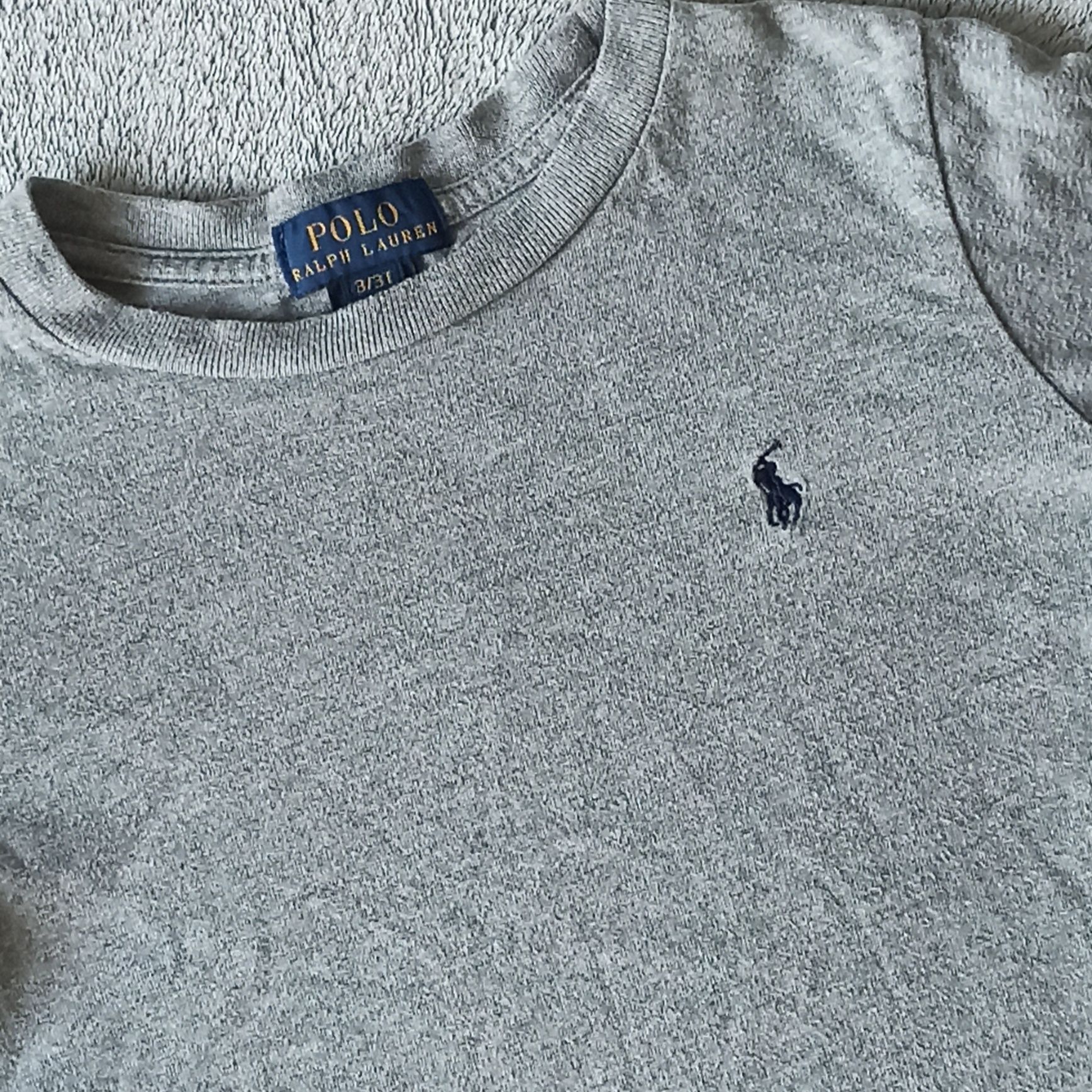 Ralph Lauren koszulka długi rękaw 98 szara bluzka stan bdb