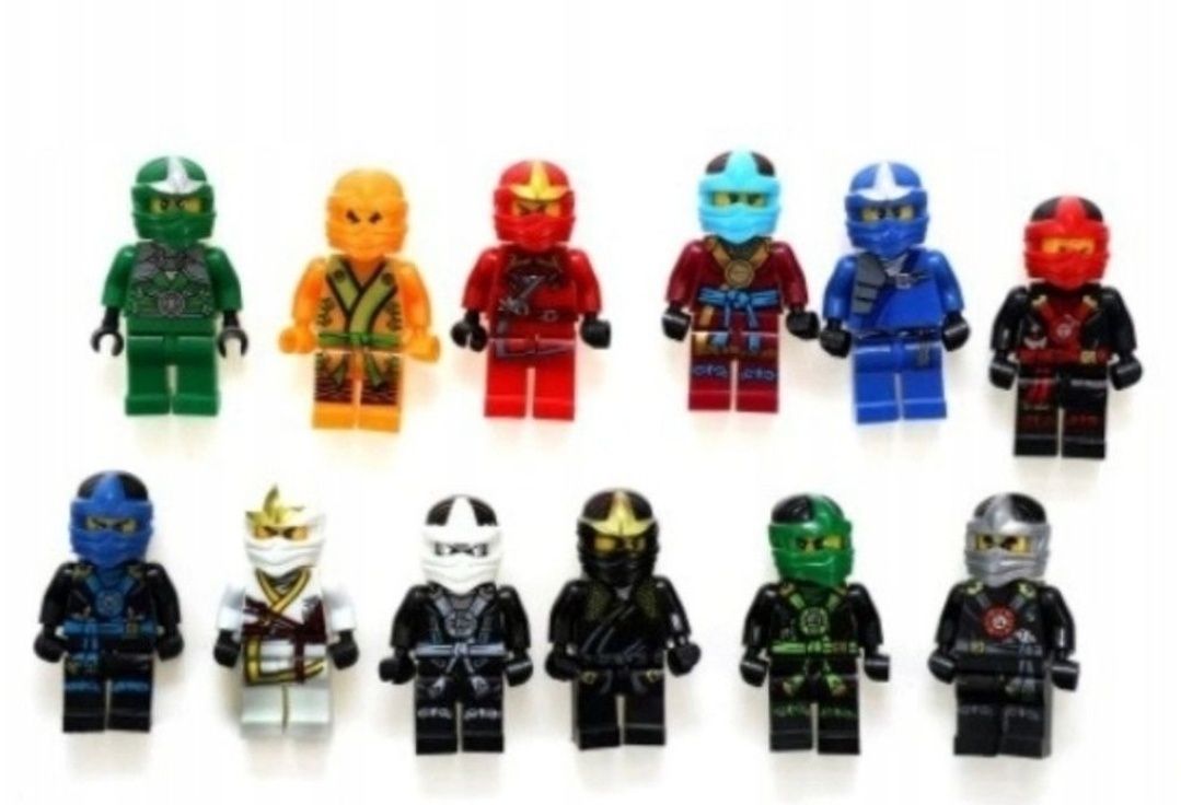 Figurki NINJAGO Klocki 12 sztuk DUŻY ZESTAW wznowienie