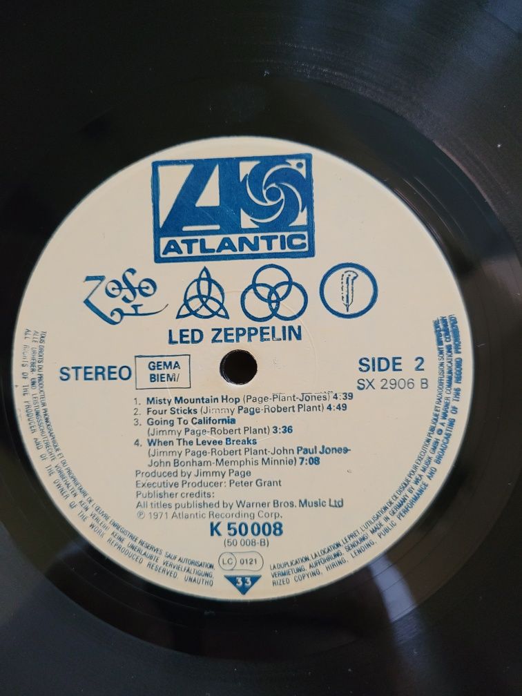 LP: Led Zeppelin - "Led Zeppelin IV"; 1990 PL; stan - Excellent
