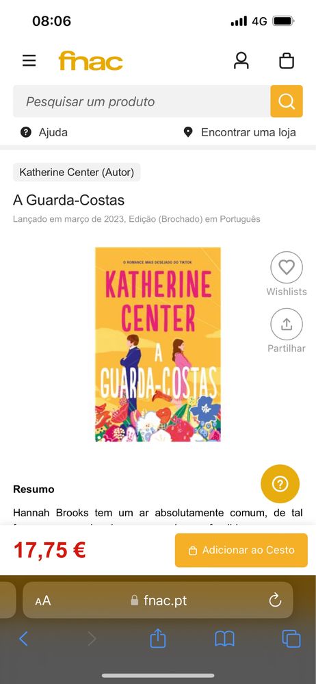 Livro A Guarda Costas Katherine Center