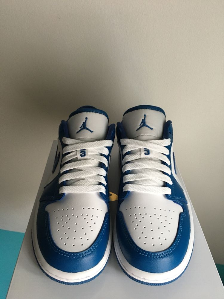 Nike Air Jordan 1 Low Dark Marina Blue Niebieskie Białe