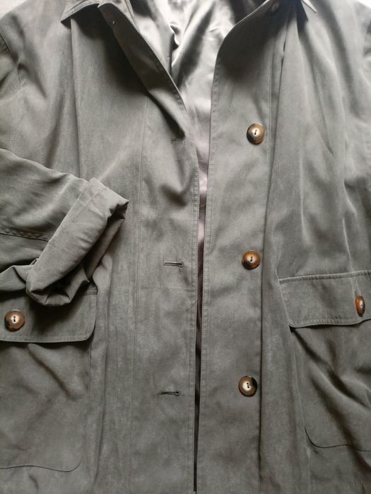 Marynarka narzutka lub lekki płaszcz khaki, oversize, l-xl, stan bdb