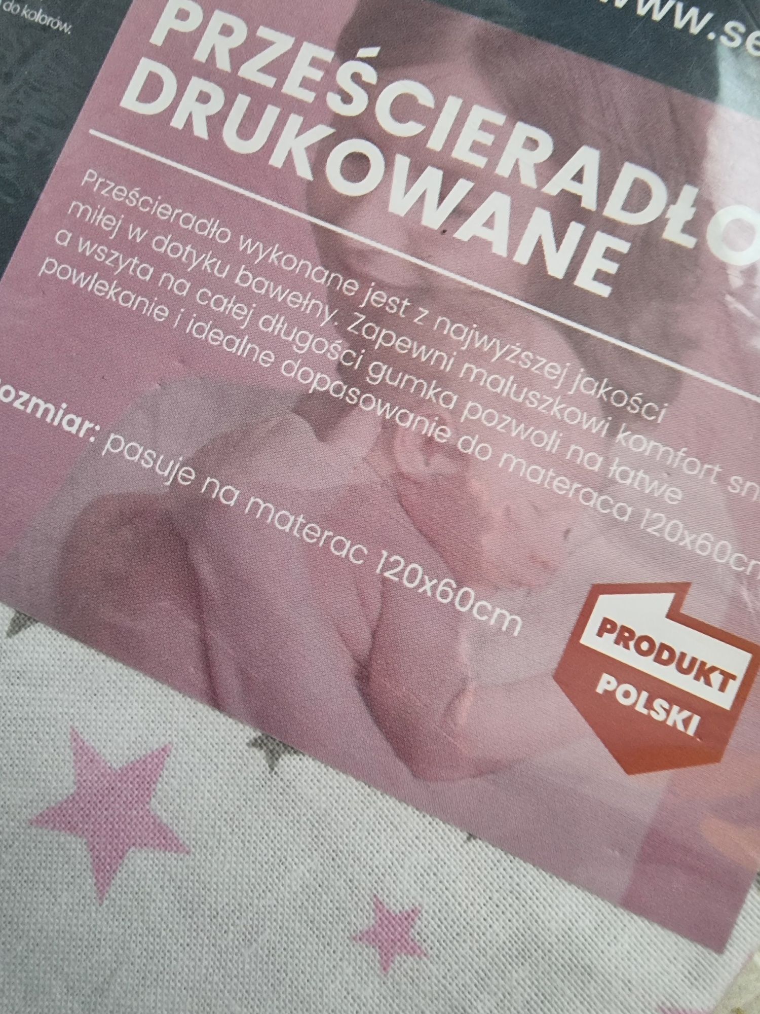 Prześcieradło 120x60 dla dziewczynki NOWE