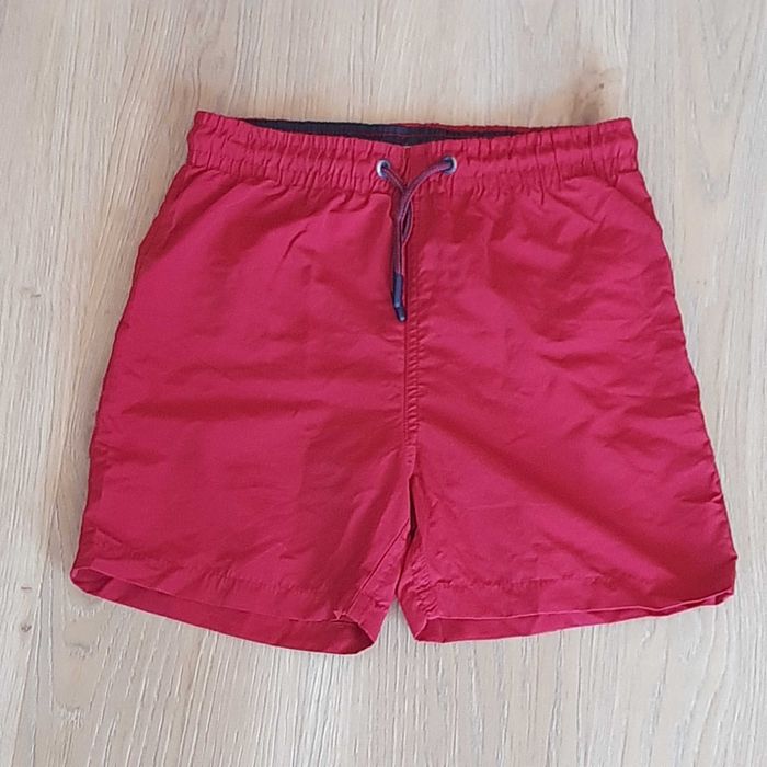 Calção de Banho Curto Menino 10-12 anos Vermelho