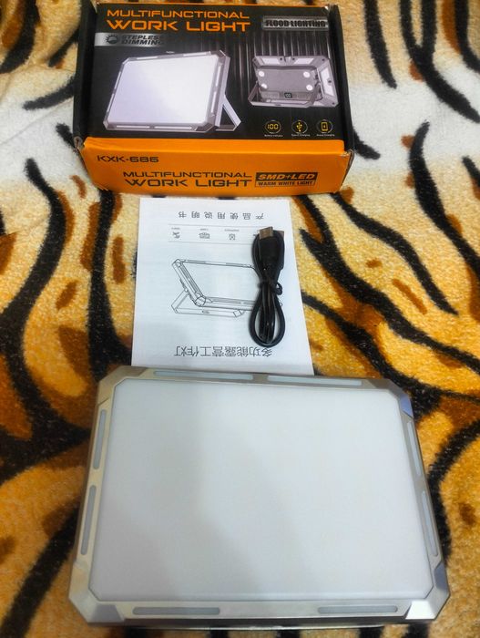 Портативна похідна LED-лампа/ліхтар 4000мАч павербанк USB-C IP44