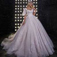 Свадебное платье. Весільна сукня із шлейфом. Сукня з камінням