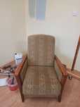 Fotel obicie materialowe