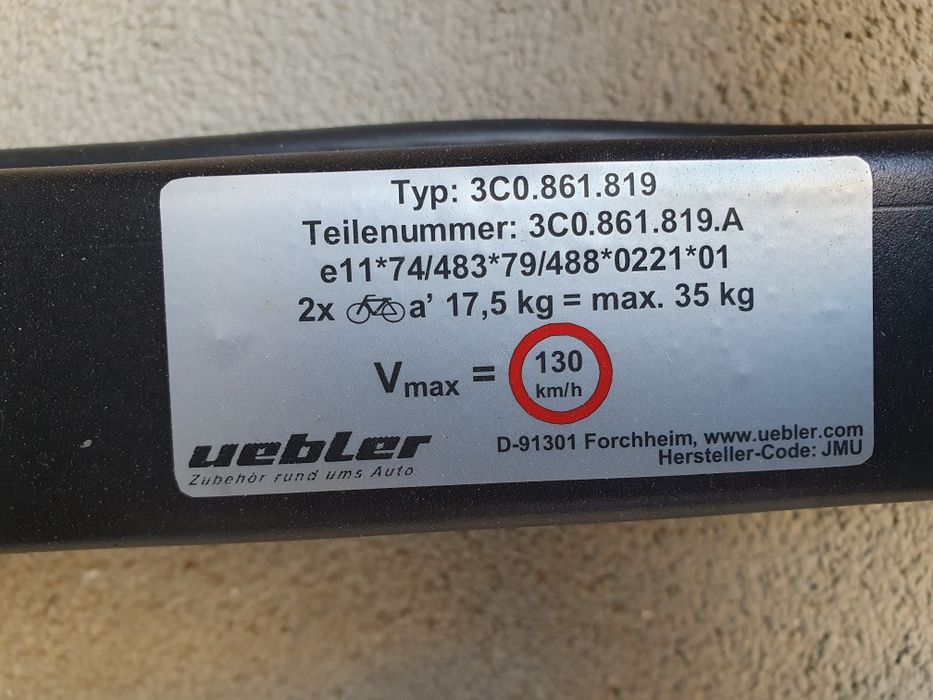 Bagaznik na rowery passat b6 b7 oryginal