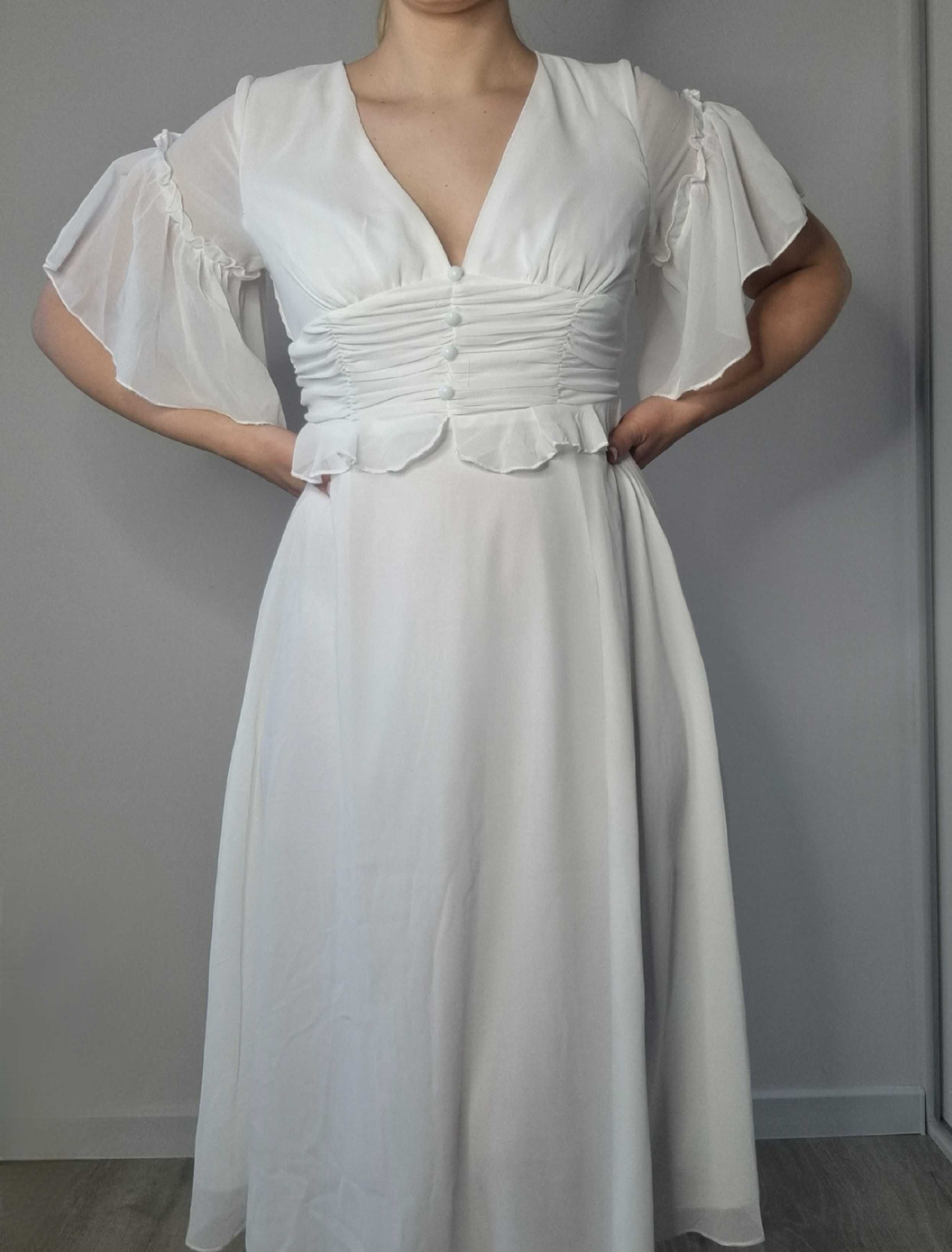 Sukienka biała midi