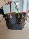 Louis Vuitton lv neverfull shopper piękne torebka skórzane rączki