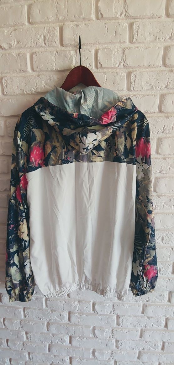 Bluza z kapturem XL L kwiaty