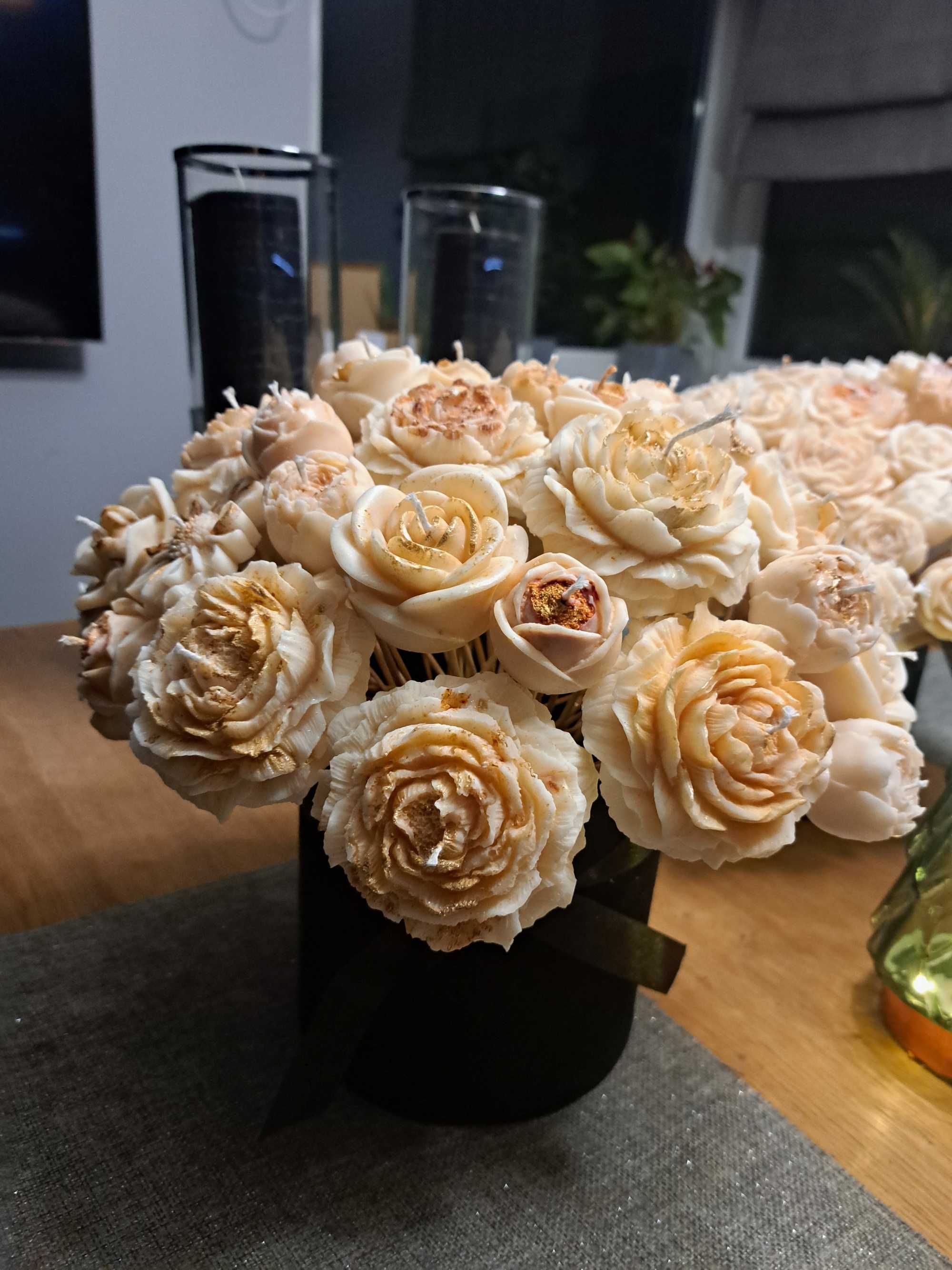 Flower box ze swiec sojowych
