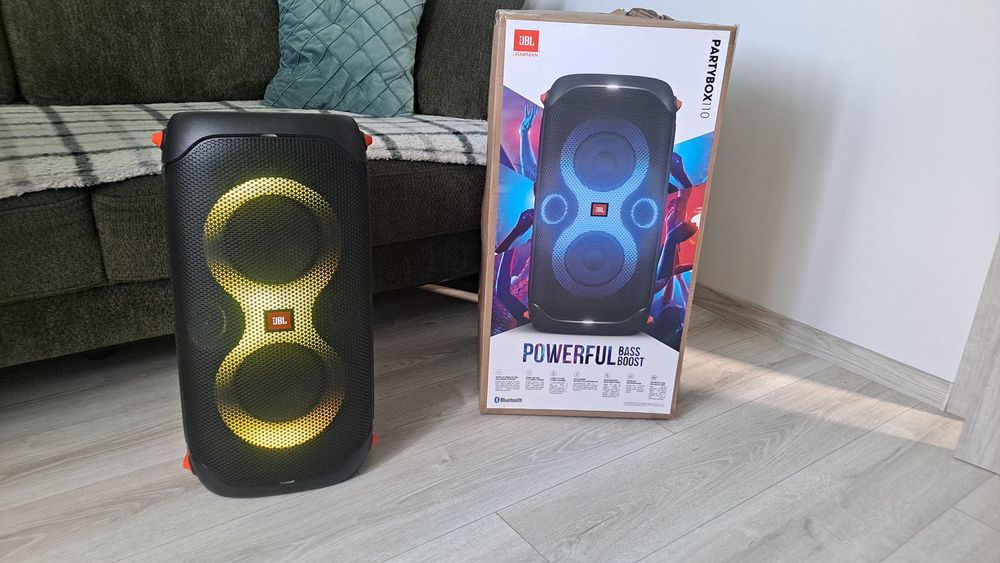 Jbl partybox 110 super stan cały zestaw 12 godzi gwarancja do 21.07.26