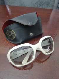 Óculos sol vintage Ray-Ban mulher plástico branco RB4062