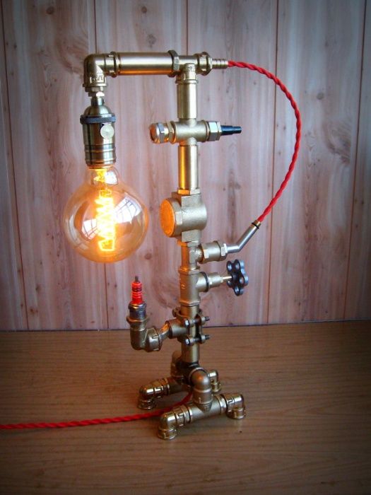 Loft (лофт) Стимпанк, винтаж, светильник, настольная ретро лампа