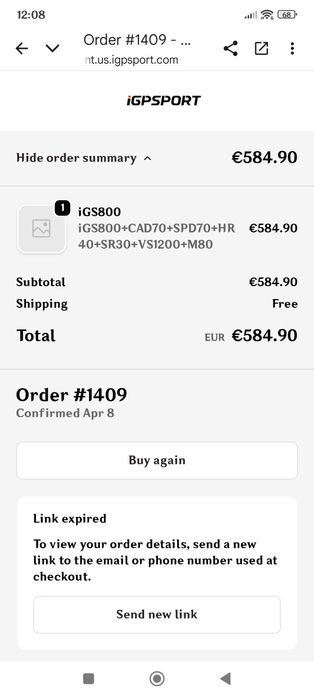 GPS IGPSport IGS 800 Conjunto