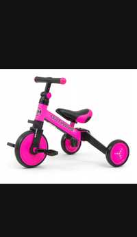 Rower rowerek trójkołowy/biegowy Optimus Różowy dla dziewczynki