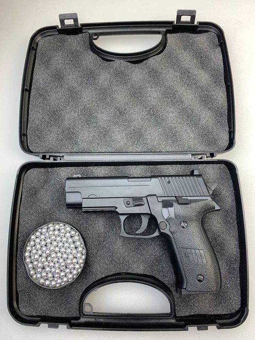 Металевий пістолет Sig Sauer на пулях 6мм для дітячий залізний Іграшка