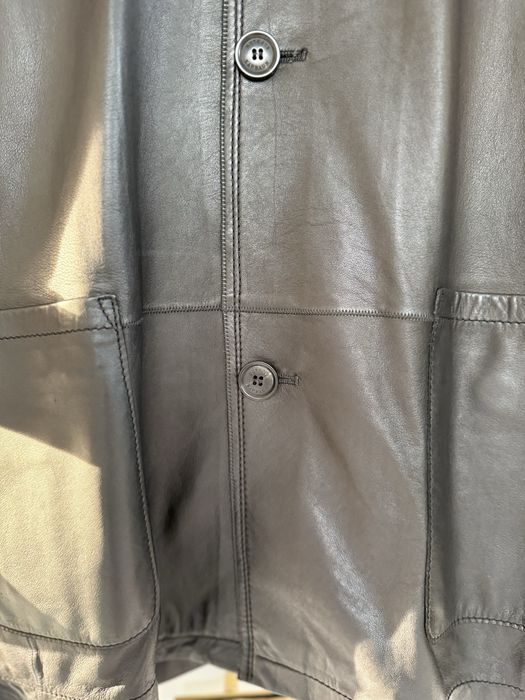 Kurtka marynarka ze skóry cielęcej czarna Hugo Boss XL XXL