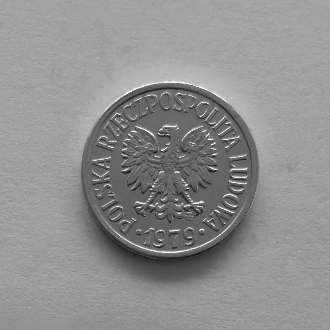 Moneta PRL 10 groszy 1979r.Al.Stan okołomenniczy.