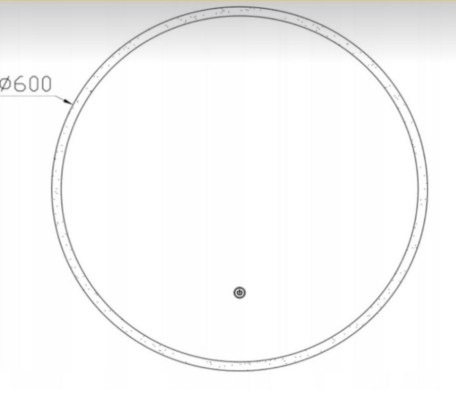 Lustro łazienkowe LED HOKO 60Ø cm 3000 - 6000K