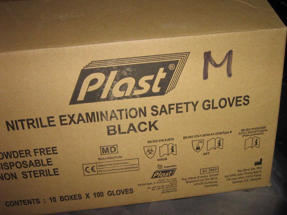 Rękawiczki nitrylowe bez pudrowe