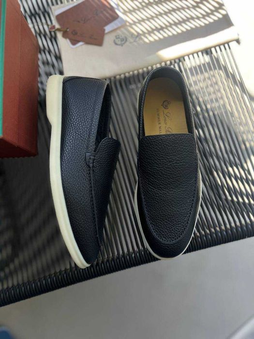 Кожаные мокасины Loro Piana мужские лоферы Лоро Пиана ob384