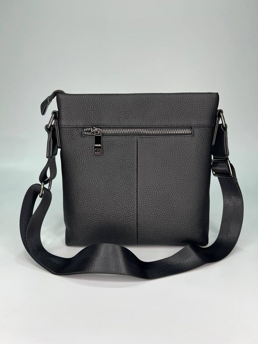 Сумка Слинг Hermes через плечо / Кожаные сумки для мужчин черная