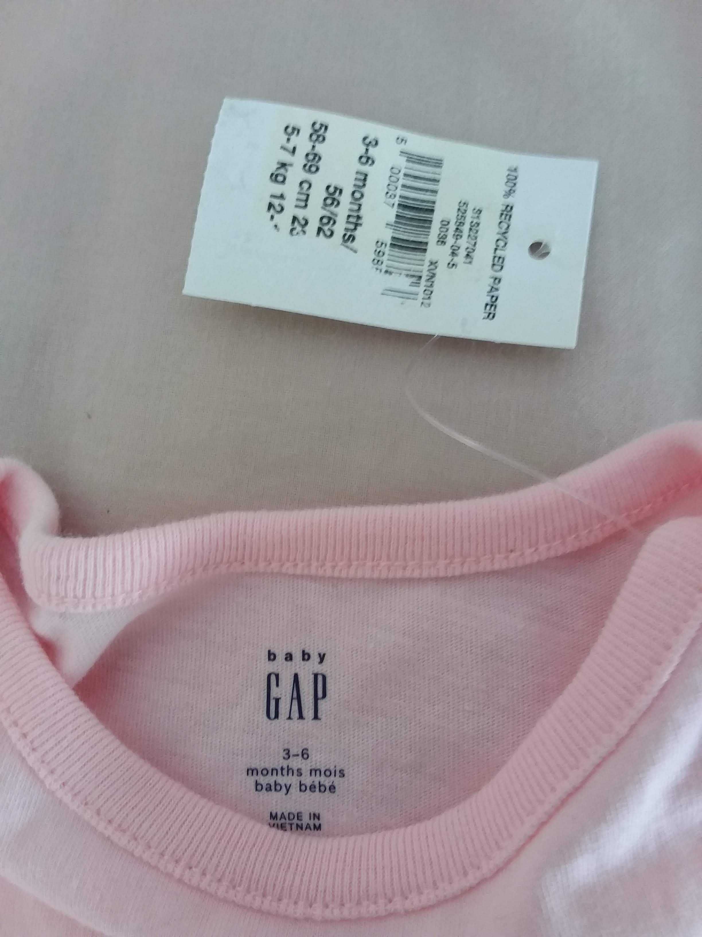 Body tema natalício, marca GAP, tamanho 3-6 meses Novo