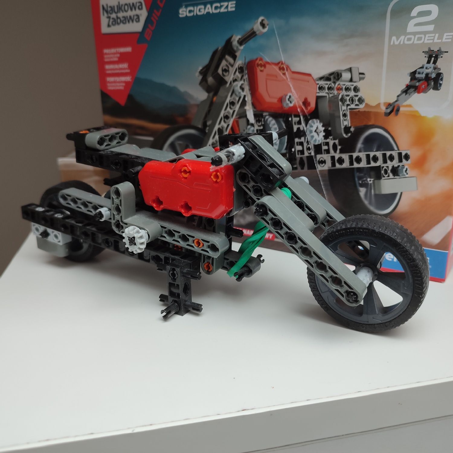 Ścigacze do złożenia motocykle Naukowa Zabawa Mechanics 2 modele