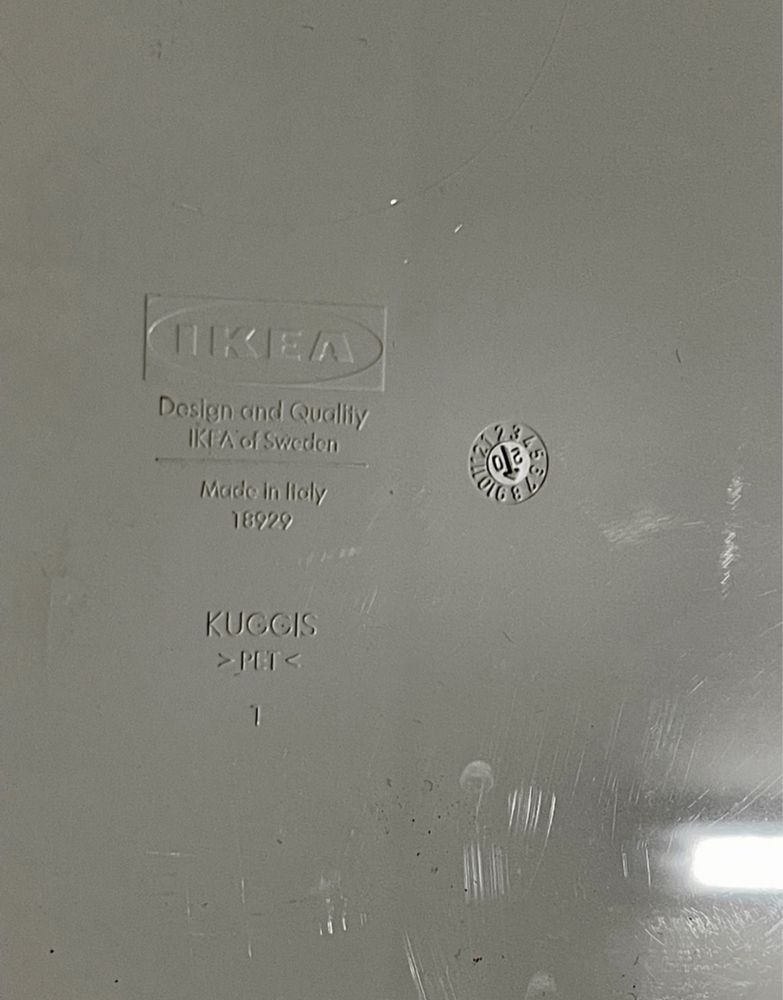 37x54x21cm IKEA KUGGIS wkład z 8 przegródkami biały pojemnik szuflada